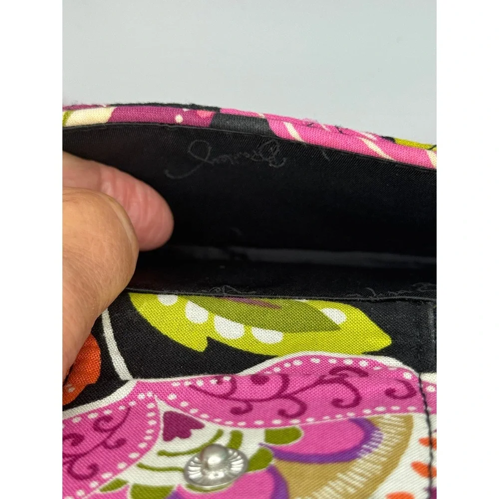 Vera Bradley Floral Card Case Wallet Wristlet Zip‎ Around